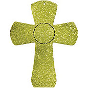 Destination Holiday Fall Glass Cross - Green