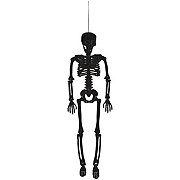 Destination Holiday Halloween Flocked Skeleton - Black