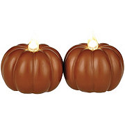 Destination Holiday Fall LED Orange Pumpkin Tea Lights