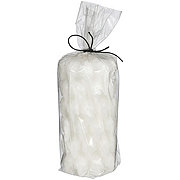 Destination Holiday Halloween Skull Pillar Candle - White