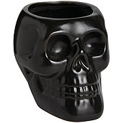 Destination Holiday Halloween Caldrons & Cobwebs Skull Candle - Matte Black