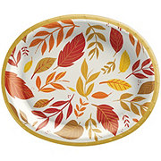 Destination Holiday Fall Leaves Oval Paper Party Plates