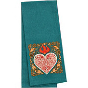 Destination Holiday Dia de los Muertos Sacred Heart Kitchen Towel - Blue