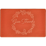 Destination Holiday Thanksgiving Give Thanks Kitchen Placemat - Orange