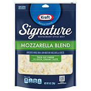 Kraft Signature Restaurant Style Melt Mozzarella Shredded Cheese Blend, Thick Cut