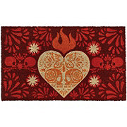 Destination Holiday Dia de los Muertos Sacred Heart Coir Doormat