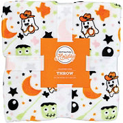 Destination Holiday Halloween All Over Texas Halloween Throw Blanket - White