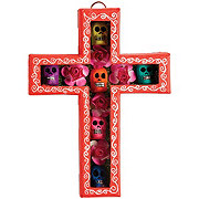 El Fandango Trading Dia de los Muertos Handmade Shadowbox Cross