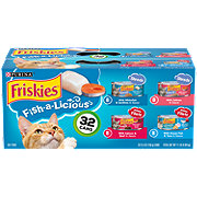 Friskies Wet Cat Food Variety Pack, Fish-A-Lucious