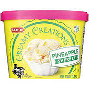 H-E-B Creamy Creations Pineapple Sherbet