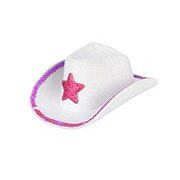 Simply Dog Sparkle Star Cowgirl Hat Extra Small/Small