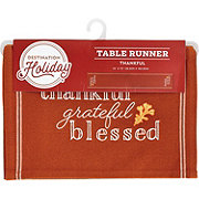 Destination Holiday Thanksgiving Thankful Leaf Table Runner