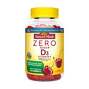 Nature Made Zero Sugar Vitamin D3 Gummies - Cherry