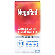 MegaRed Advanced 4 in 1 Omega-3s Fish & Krill Oil Softgels