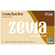 Zevia Zevia Creamy Root Beer 6 pk Cans