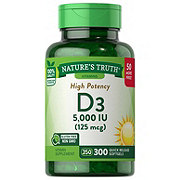 Nature's Truth Vitamins High Potency D3 5000 IU Quick Release Softgels