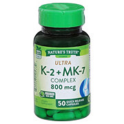 Nature's Truth Ultra K-2 MK-7 Complex 800 mcg Quick Release Capsules