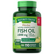 Nature's Truth Vitamins Fish Oil 2000 mg Odorless Softgels
