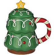 Destination Holiday Christmas Tree Figural Mug & Lid