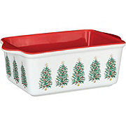 Destination Holiday Mini Ceramic Christmas Loaf Pan - Trees