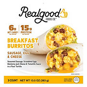Realgood Foods Co. Sausage, Egg & Cheese Breakfast Burritos