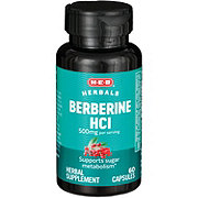 H-E-B Herbals Berberine HCL Capsules - 500 mg