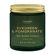 Foundry Candle Co. Evergreen & Pomegranate Scented Soy Christmas Candle