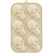 Destination Holiday Halloween Silicone Skeleton Skull Treat Molds - White