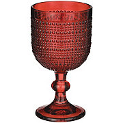 Destination Holiday Textured Christmas Wine Glass - Red