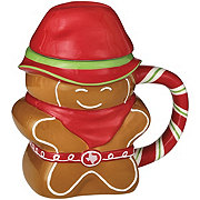 Destination Holiday Cowboy Gingerbread Christmas Figural Mug & Lid