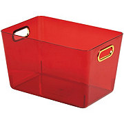 Destination Holiday Plastic Storage Bin - Red