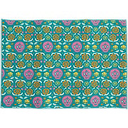 Destination Holiday Dia de los Muertos Flowers & Sugar Skulls Drying Mat