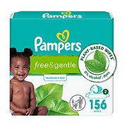 Pampers Free & Gentle Plant Based Baby Wipes 2 pk