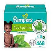 Pampers Free & Gentle Plant Based Baby Wipes 6 pk