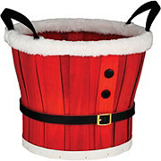 Destination Holiday Santa Christmas Bushel Basket, Large