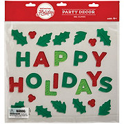 Destination Holiday Happy Holidays Christmas Window Gel Clings