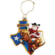 Destination Holiday Texas Santa On Horse Ornament