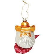 Destination Holiday Cowboy Santa Head Ornament