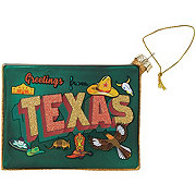 Destination Holiday Greetings From Texas Christmas Ornament