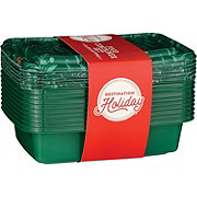 Destination Holiday Christmas Food Storage Containers - Holly, 20 pc