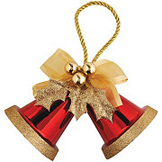 Destination Holiday Glitter Red Bells - Red