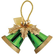 Destination Holiday Small Christmas Bells - Green