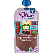 Plum Organics Baby Food Pouch - Cherry, Apple ,Blueberry, Banana, Quinoa, Acai + Kale
