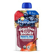 Happy Baby Organics Digestive Support Blends Pouch - Pear, Blueberry, Strawberry & Oat