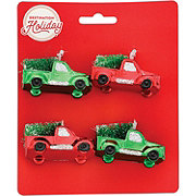 Destination Holiday Mini Christmas Ornament - Red & Green Trucks