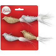 Destination Holiday Glitter Bird Mini Ornaments