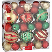 Destination Holiday Assorted Shatterproof Christmas Ornaments - Red/Green/Gold