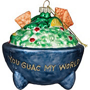 Destination Holiday You Guac My World Glass Christmas Ornament