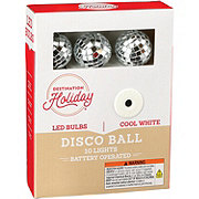 Destination Holiday Disco Ball LED Christmas Lights - Cool White