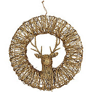 Destination Holiday Golden Stag Light Up Wreath